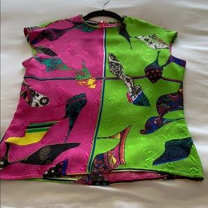 Versace colorful silk blouse
